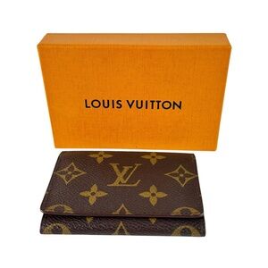 LOUIS VUITTON M62920 Enveloppe Cartes Visite Brown Monogram Made in Spain